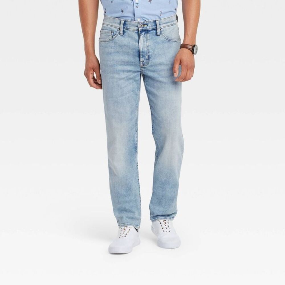 Goodfellow & Co Men's Slim Straight Slim Straight Jeans Denim Light Blue 30x30